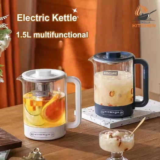 Glass Electric Tea & Health Kettle Variants: Blue, White