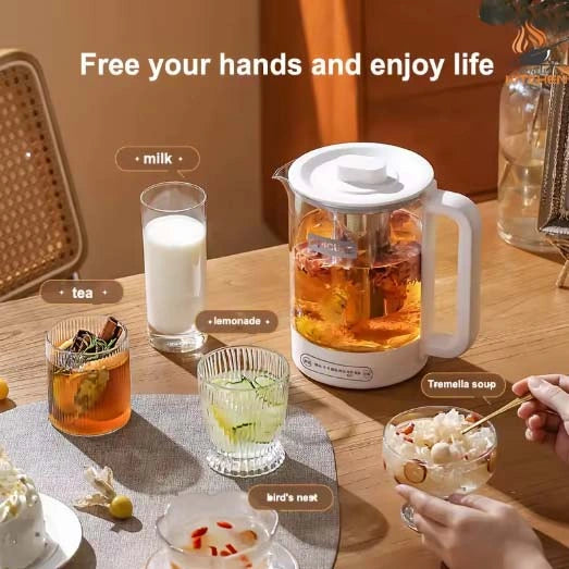 Glass Electric Tea & Health Kettle Variants: Blue, White