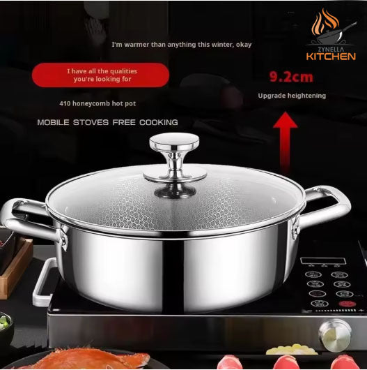 Zynella Honeycomb Stainless Steel Soup Pot