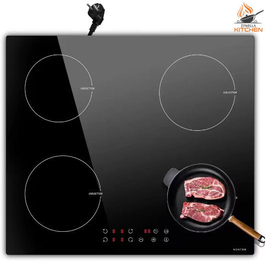 Zynella 60cm 4-Zone Plug-in Induction Hob with Touch Control & Safety Lock