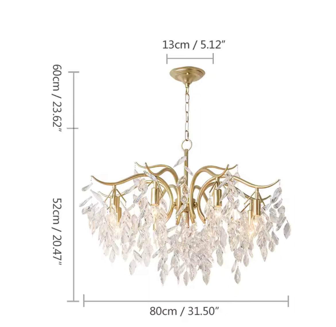 Flora Modern Crystal Chandelier
