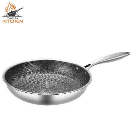 Zynella Stainless Steel Honeycomb Frying Pan