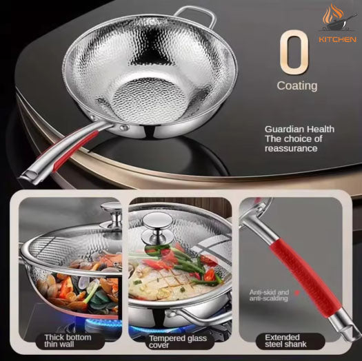 Zynella Stainless Steel Fish Scale Frying Pan