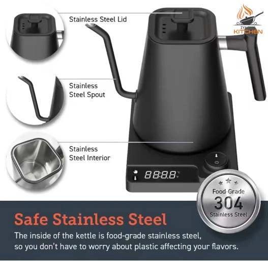 Gooseneck Electric Kettle with Temperature Control