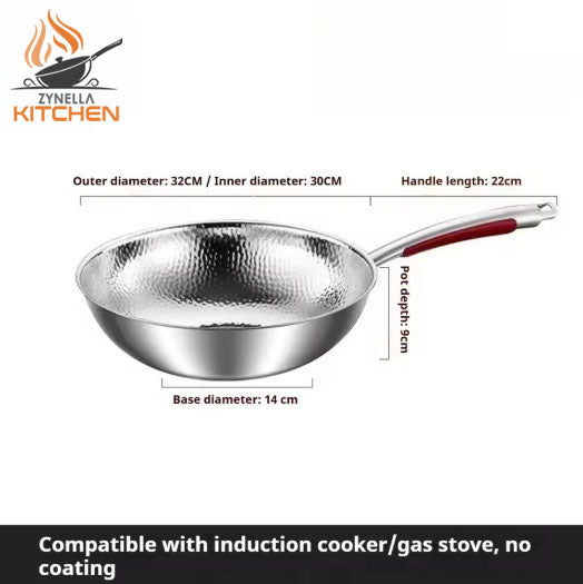 Zynella Stainless Steel Fish Scale Frying Pan