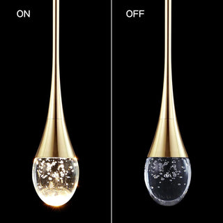 Water Drop Crystal Pendant Refined Modern Sculptural Spiral LED Fixture