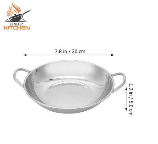 Zynella Stainless Steel Flat-Bottom Wok Pan