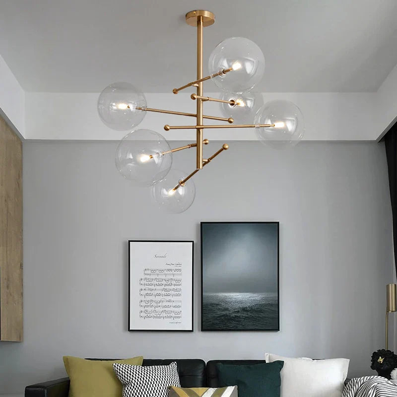 Baker Glass Modern Chandelier