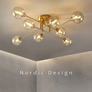 Piccadilly Modern Glass Ball Chandelier Lamp