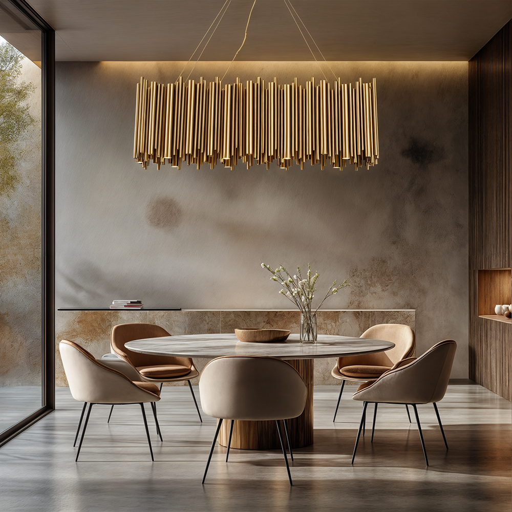 Gold Nest Oval Modern Chandelier