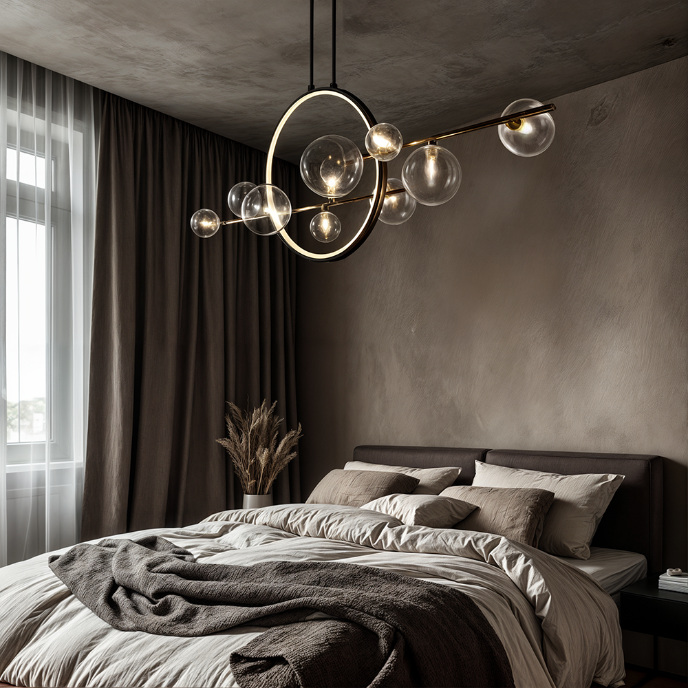 SereneGlow Glass Chandelier