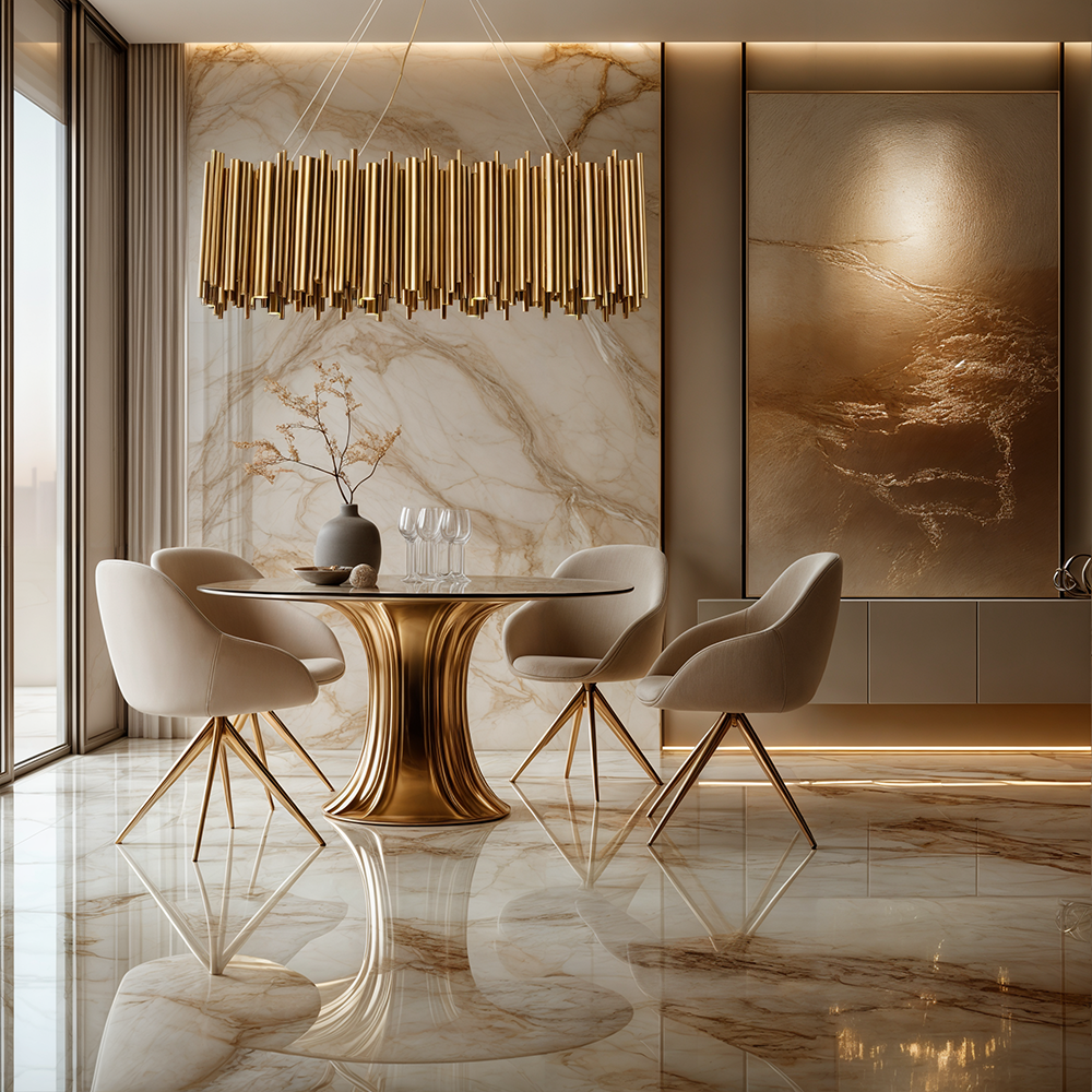 Gold Nest Oval Modern Chandelier