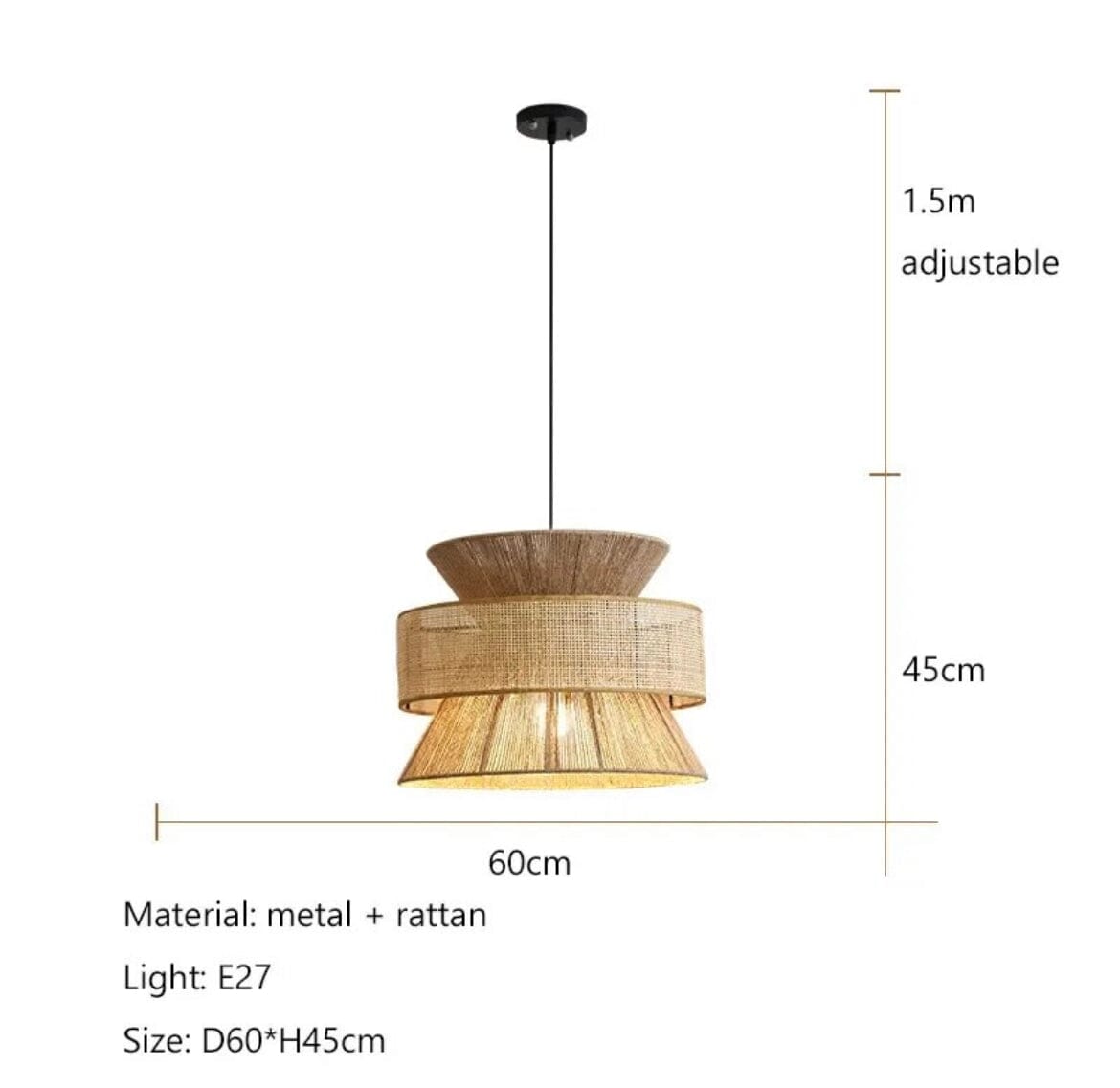 Zynella Hemp Rope Wabi Sabi Chandelier