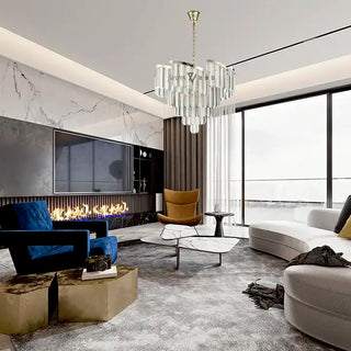 Eiffel Crystal Chandelier Modern Geometric Design