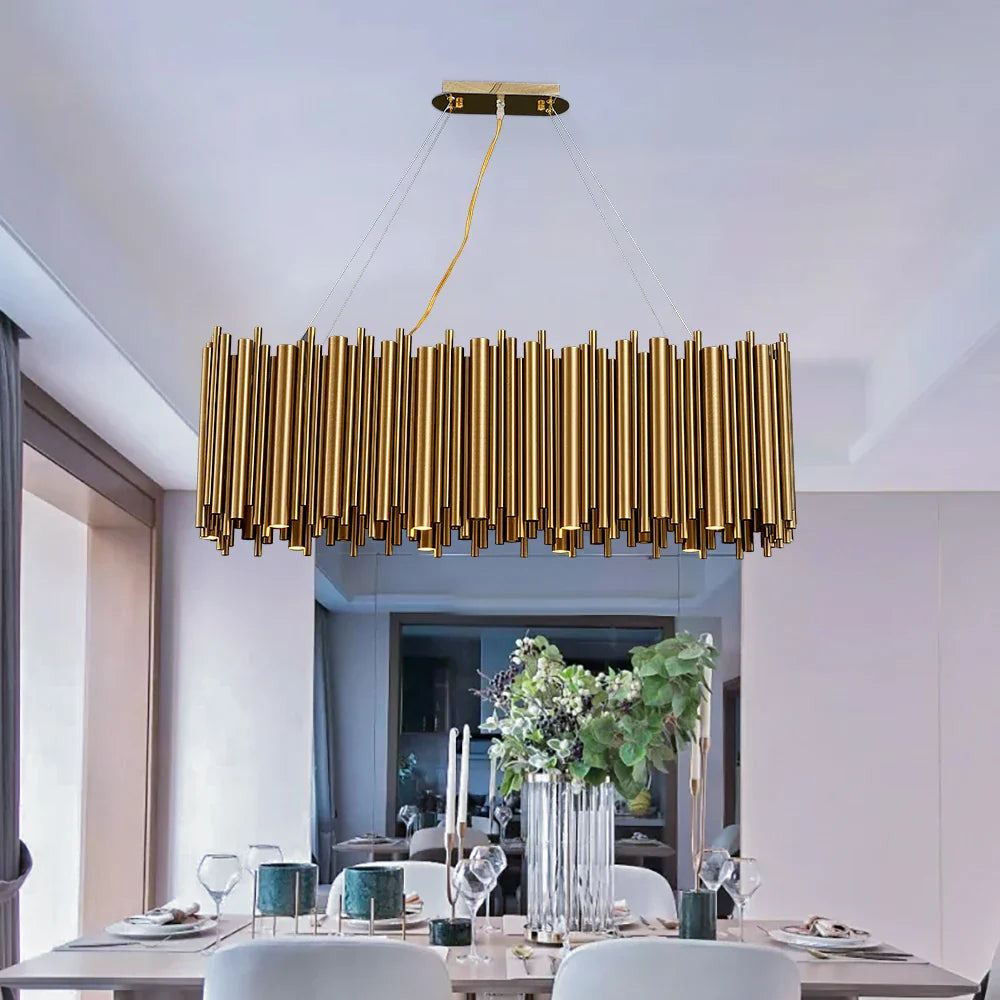 Gold Nest Oval Modern Chandelier