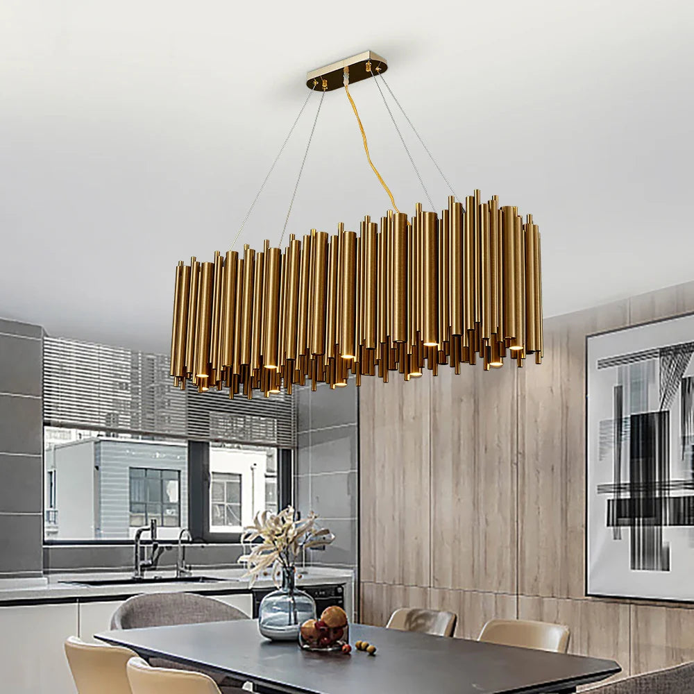 Gold Nest Oval Modern Chandelier