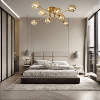 Piccadilly Modern Glass Ball Chandelier Lamp
