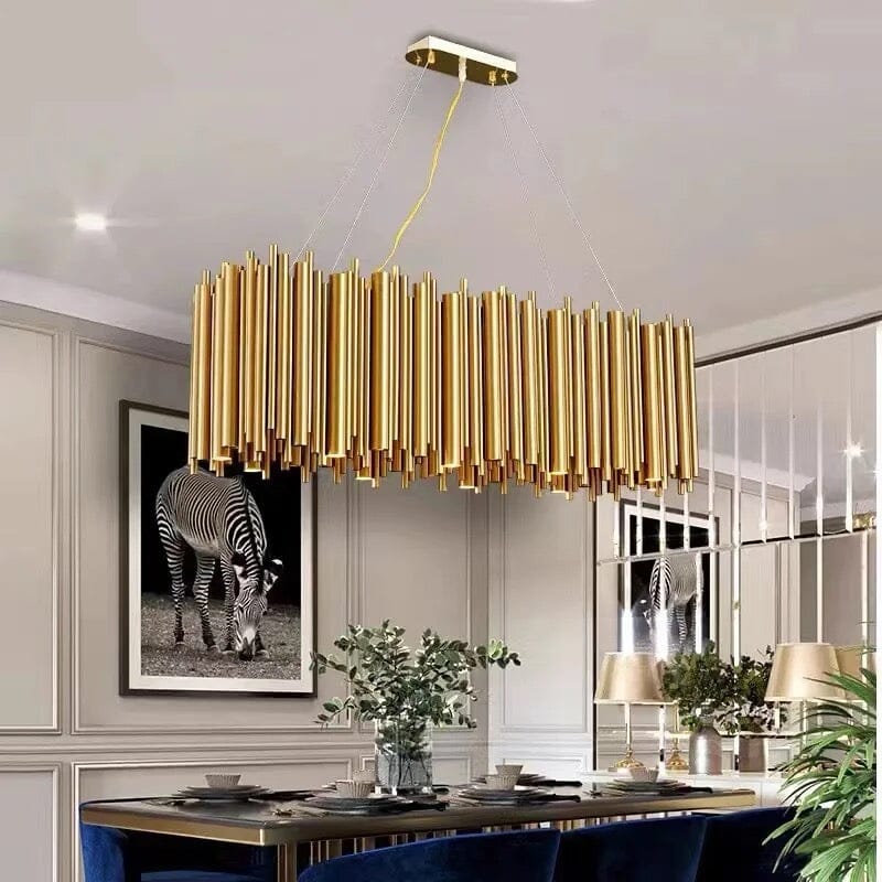 Gold Nest Oval Modern Chandelier