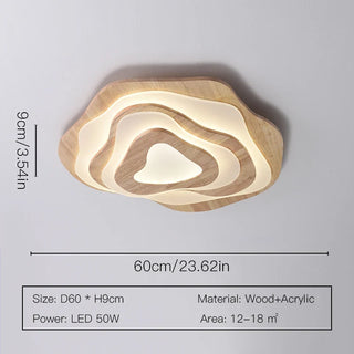 Zynella Zayden Wooden Rattan LED Pendant