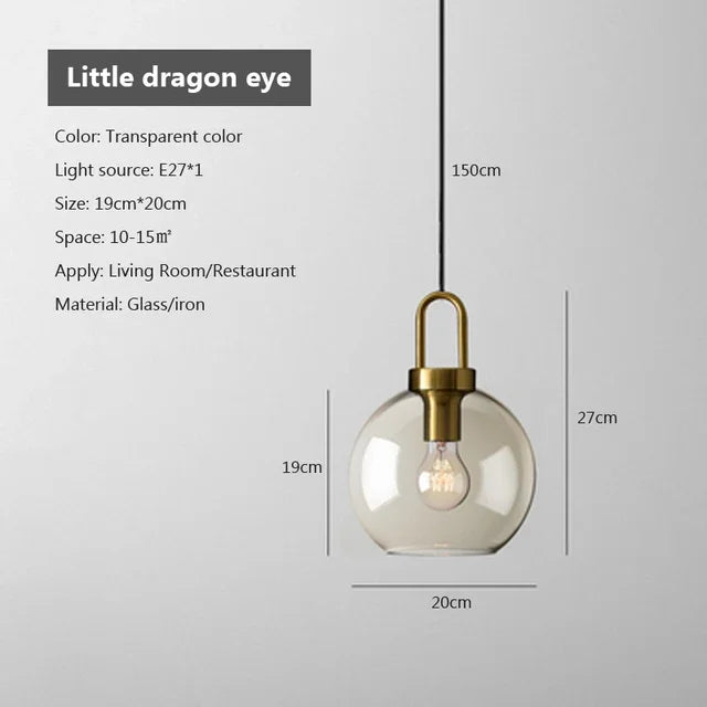 Modern Smoke Glass Pendant