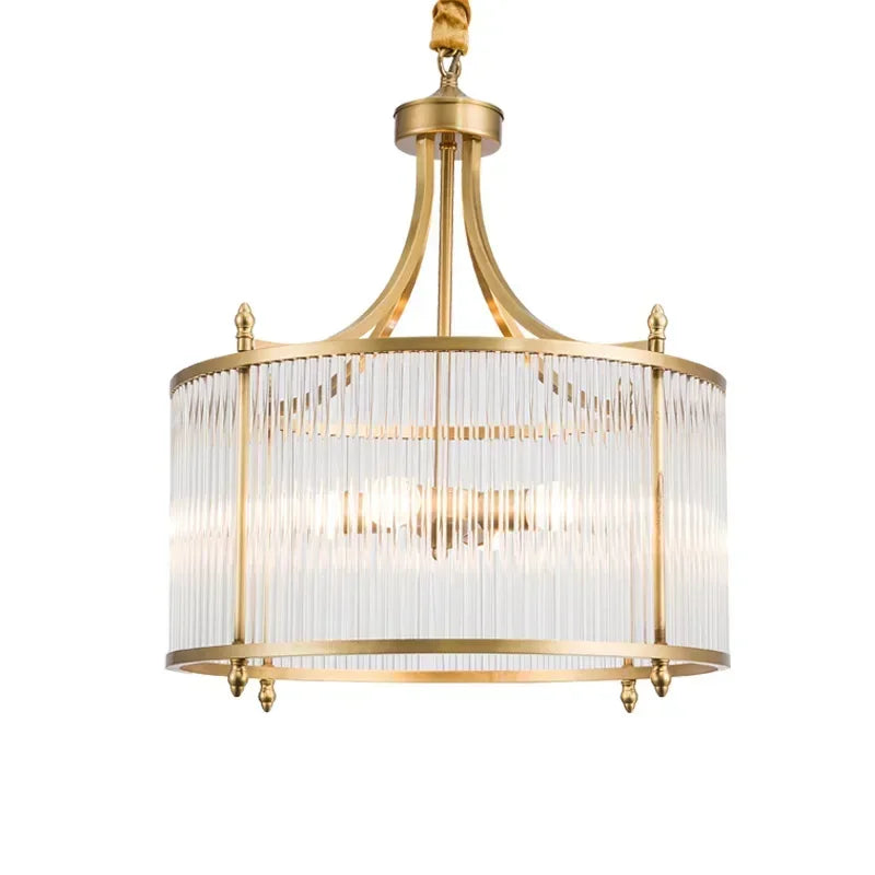 Grayson Golden Glass Accent Chandelier