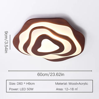 Zynella Zayden Wooden Rattan LED Pendant