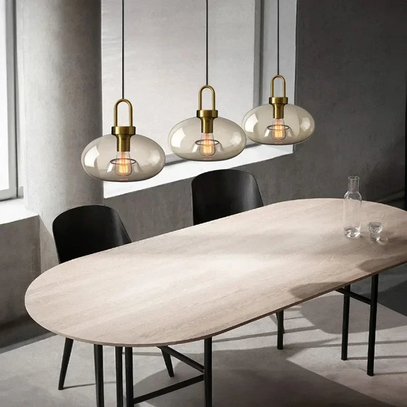 Modern Smoke Glass Pendant