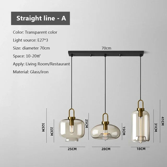 Modern Smoke Glass Pendant