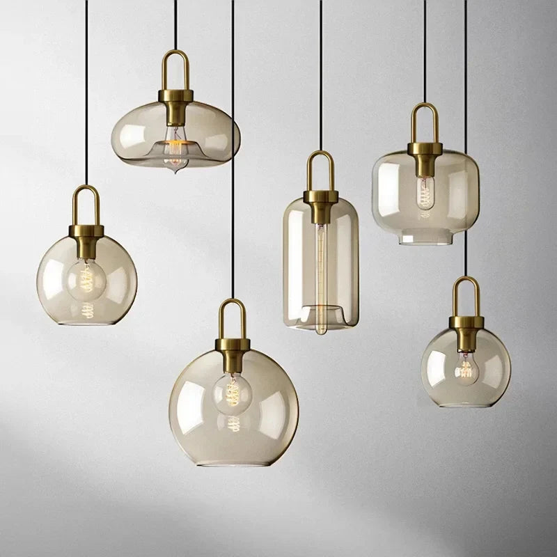Modern Smoke Glass Pendant