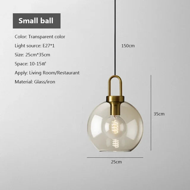 Modern Smoke Glass Pendant