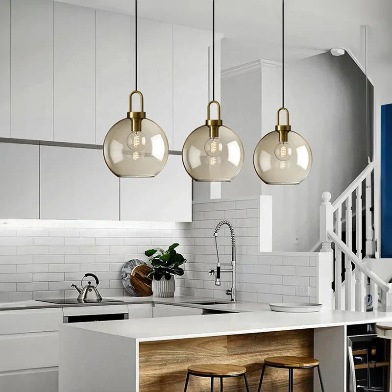 Modern Smoke Glass Pendant
