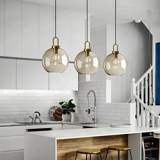 Modern Smoke Glass Pendant
