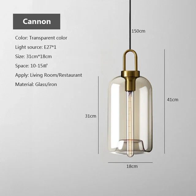 Modern Smoke Glass Pendant