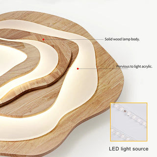 Zynella Zayden Wooden Rattan LED Pendant
