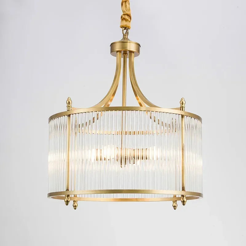 Grayson Golden Glass Accent Chandelier