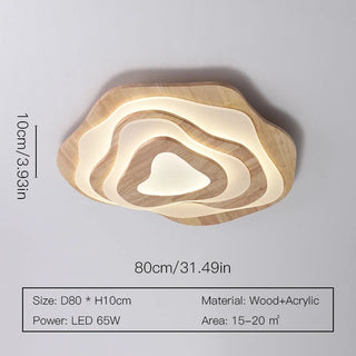 Zynella Zayden Wooden Rattan LED Pendant