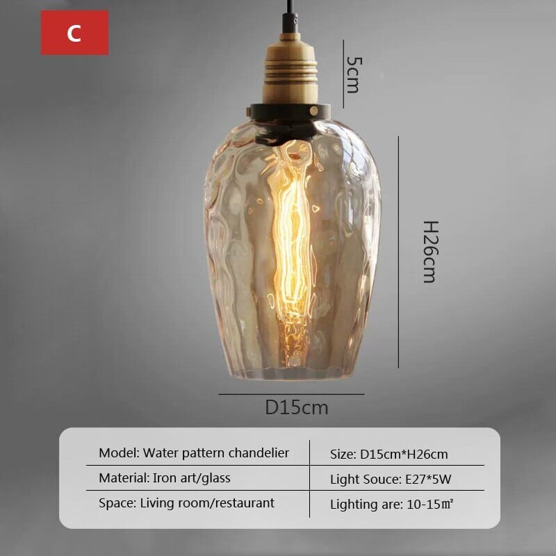 Zynella Smoky Glass Pendant