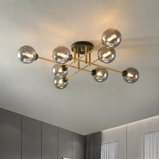 Piccadilly Modern Glass Ball Chandelier Lamp