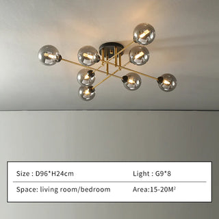 Piccadilly Modern Glass Ball Chandelier Lamp