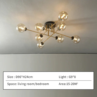 Piccadilly Modern Glass Ball Chandelier Lamp