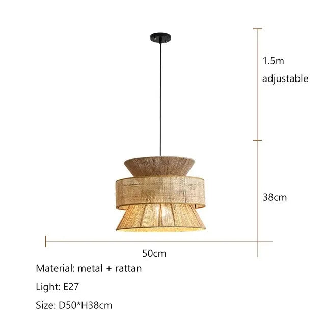 Zynella Hemp Rope Wabi Sabi Chandelier