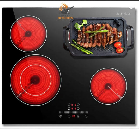 Zynella 60cm 4-Zone Built-In Ceramic Hob with Expandable Oval Zone
