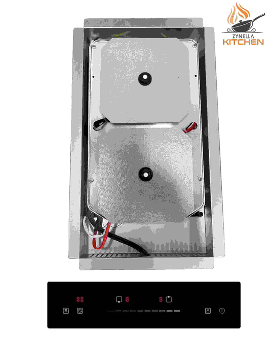 Zynella dual burner invisible induction cooktop — under-counter 2-hob hidden induction unit