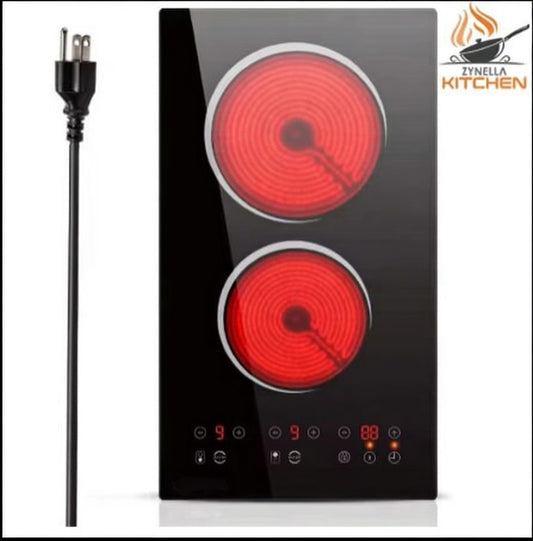 Zynella 12-Inch 2-Zone Electric Ceramic Cooktop 110V