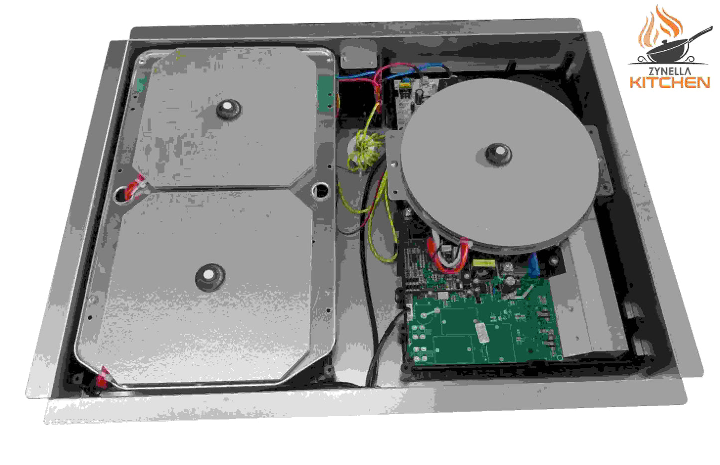 Zynella triple burner invisible induction cooktop — 3-hob hidden induction unit for under-counter installation