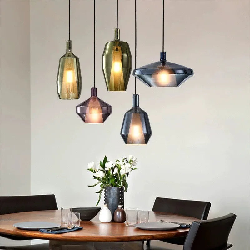 Debby Stained Glass Modern Pendants