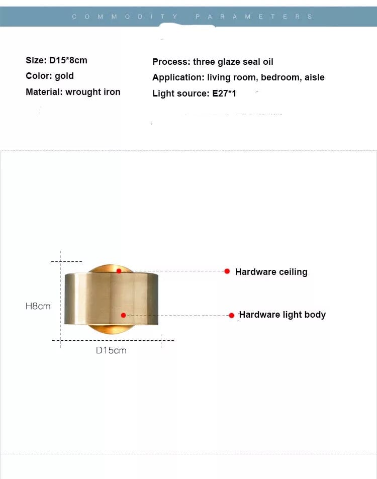 Golden Ring Modern Wall Lamp