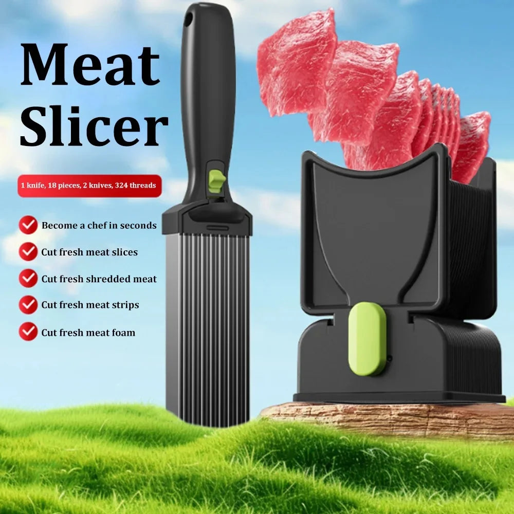 Zynella Kitchen Professional Manual Meat Slicer & Sharp Carving Knife – 34cm