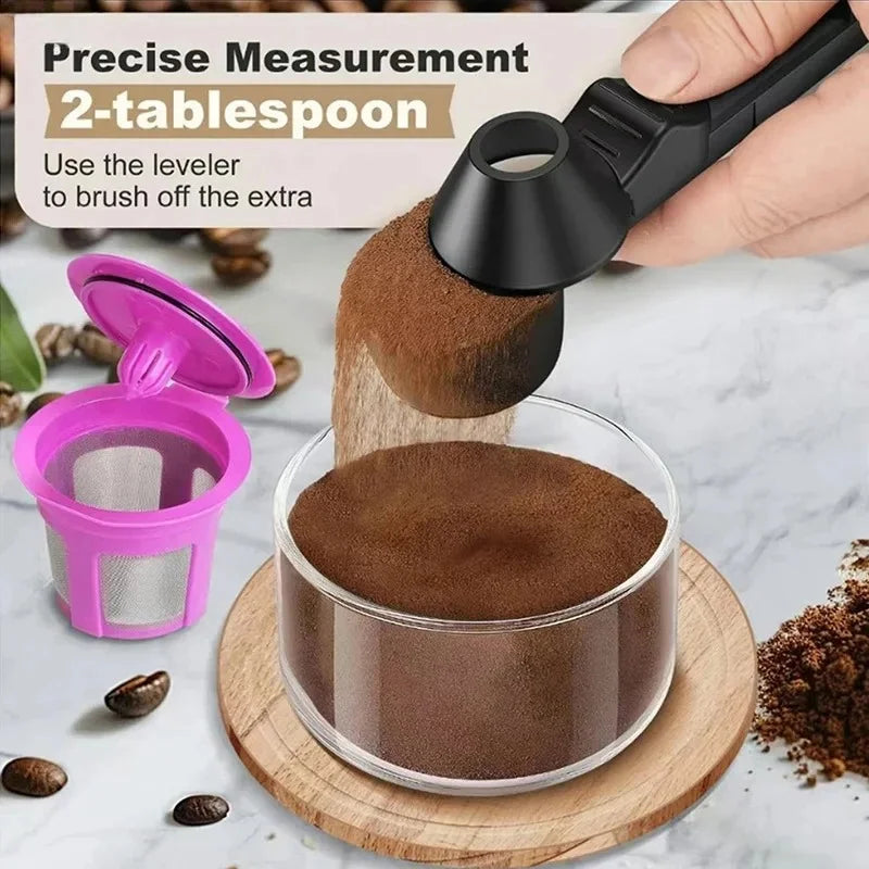 Zynella Kitchen Reusable K-Cup Coffee Measuring Spoon with Funnel